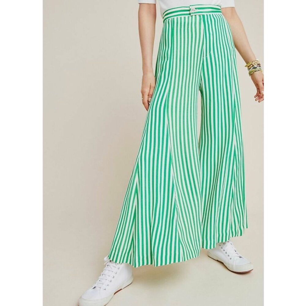 Anthropologie Mackenzie Striped Wide-Leg Pants